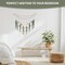 Artificial Hanging Eucalyptus Wall Decor Fake Greenery Leaves Wall Hanging Plants on Long Wooden Beads Garland Wall Art Large Boho Rustic Farmhouse Decor for Bathroom Bedroom Living Room Sage Green